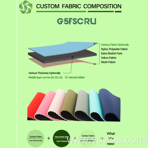 G5 natural rubber black sheet lining fabric CR
